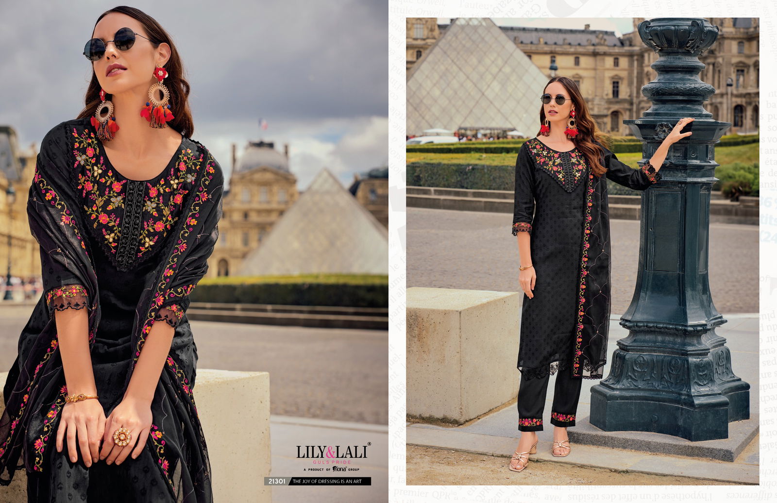 Mrunal By Lily And Lali Jacquard Silk Embroidery Kurti With Bottom Dupatta Wholesalers In Delhi